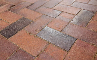  Тротуарная клинкерная брусчатка Muhr №04S Rotbraun-bunt spezial, 200*100*52 мм: внешний вид