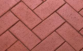  Тротуарная клинкерная брусчатка ЛСР Эдинбург 200х100х50 мм, темно-красный: внешний вид